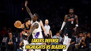 Lakers VS Blazers | Lakeshow Defense Highlights