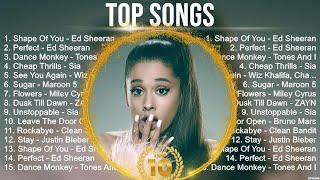 Top Songs 2023 ~ The Weeknd, Maroon 5, Charlie Puth, Miley Cyrus, ZAYN, Ed Sheeran, Tones And I