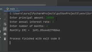 Calculating EMI in Python@COMPUTEREXCELSOLUTION