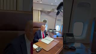 Listen as Air Force One announces a flyover of Gulf of America en route to Super Bowl LIX!