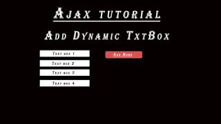 how to create dynamic TextBox in PHP using JQuery