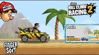 NOVO RECORDE NA PRAIA COM O CARRO DE RALLY - Hill Climb Racing 2