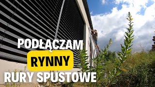 230. Podłączam rury spustowe do rynien Galeco. Instalacja wody deszczowej. Odprowadzanie deszczu