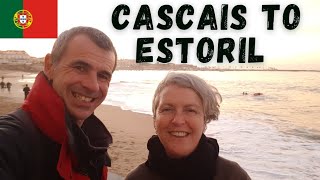 Walking CASCAIS to ESTORIL - Beaches, Parks, Palaces - Sunny Winter Day in Portugal