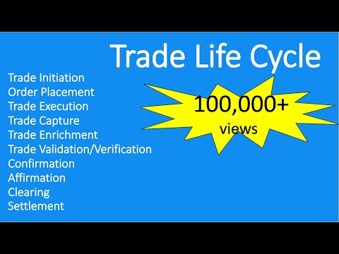 What are the steps involved in a trade life cycle?