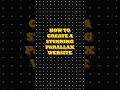 Create Parallax Website | html projects #htmlcss #html #createwebsite #htmlprojects #code