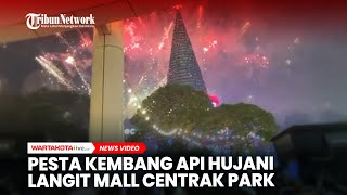 Pesta Kembang Api Hujani Langit Mall Central Park, Ribuan Pengunjung Tumpah Ruah