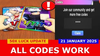 *ALL CODES* [50X🍀] Anime Card Master ROBLOX | JANUARY 21, 2025