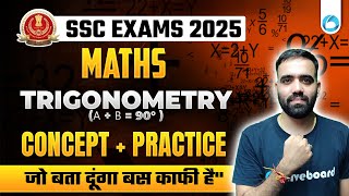 Maths Trigonometry Concept + Practice for SSC Exam 2025 | Basic to Advance