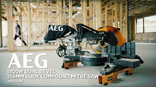 AEG’s 1800W 254mm Dual Bevel Slide Compound Mitre Saw