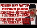 SENIN KLIWON + SABTU PAHING 61% Sukses 39% Gagal | SENIN KLIWON + RABU KLIWON 78% Sukses 22% Gagal