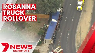 Shock truck crash caught on camera in Melbourne’s north-east | 7NEWS
