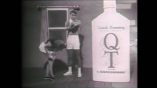 Retro QT Quick Tanning Lotion by Coppertone Commercial 60s