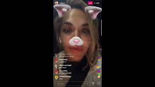 Rita Ora live on instagram