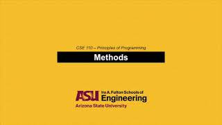 CSE110 - Methods