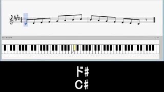 嬰ハ短調自然的短音階（C♯ナチュラルマイナースケール）