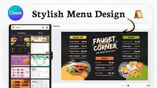 How to create a menu on canva (Dish Showcase)