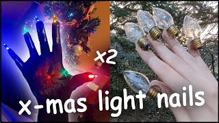 [ASMR] X-mas tour! Fast and aggressive as I can be with bulb nails (⚠️Warning: Flashing lights⚠️)