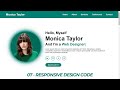 Fully Responsive Personal Portfolio Website using HTML CSS and JavaScript | Responsive Design Code