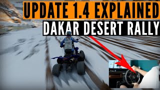 The Dakar Desert Rally update 1.4 fixes MANY things