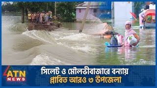 সিলেট ও মৌলভীবাজারে বন্যা পরিস্থিতি ভয়াবহ | Flood | Sylhet | Moulvibazar | ATN News