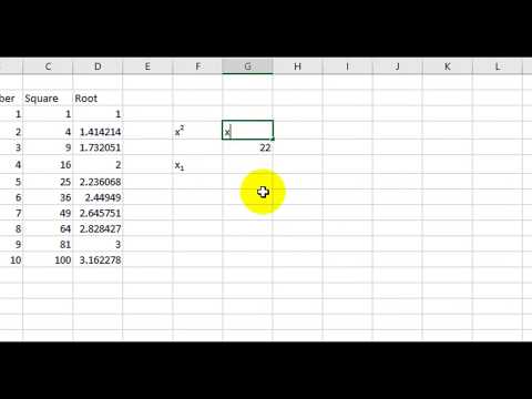 how to calculate square and square root in excel 2016