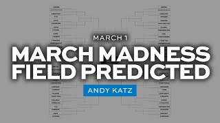 2022 NCAA tournament men's bracket predictions on the 1st day of March