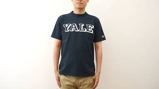 Champion チャンピオン Tシャツ T1011 メンズ ティーテンイレブン 半袖 YALE カレッジ ロゴ プリント MADE IN USA アメリカ製 USA 経年変化 大きい C5-X302