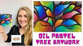 Oil Pastel Tree Artwork | Oil Pastel Drawing for Beginners Step by Step