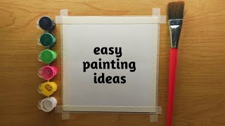 Easy Watercolor Painting Ideas, easy painting for beginners step by step tutorial