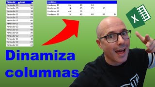 Como dinamizar una columna con formulas | Hablando de Excel