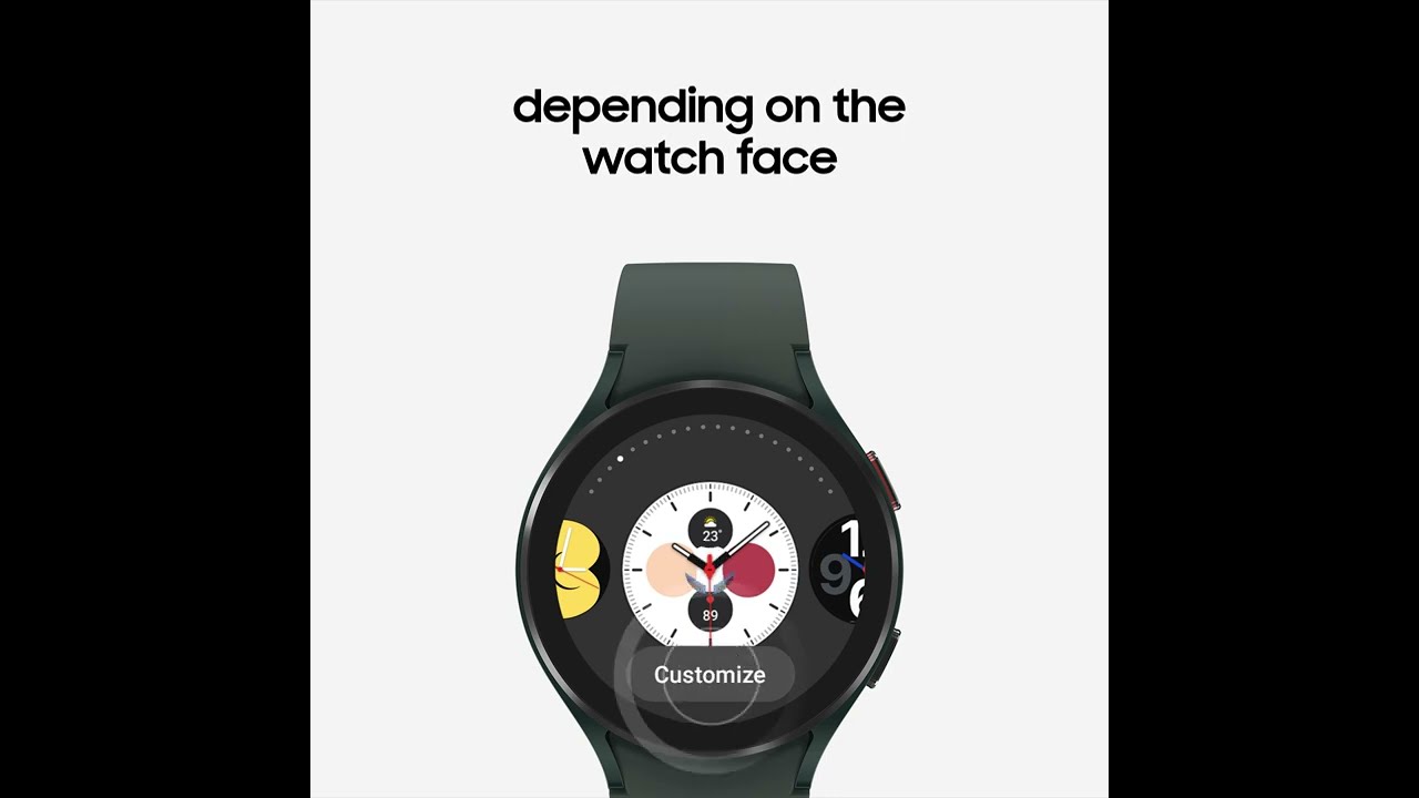 Customizing your watch face Galaxy Watch4 Samsung
