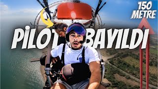 PARAMOTOR PİLOT 'U BAYILDI!!