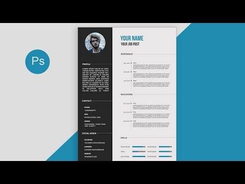 CV/Resume template Design tutorial with Photoshop free PSD+DOCS+PDF CV/Resume template Design tutorial with Photoshop free PSD+DOCS+PDF