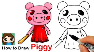 How to Draw Piggy 🐽 Roblox