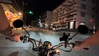 [モトブログ]Ape50で夜街を走った🛵