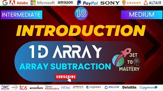 Array Subtraction || Subtraction Of Two Array