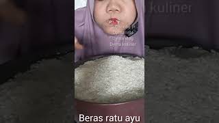 DYMA KULINER 💕ASMR RAW RICE EATING 💕Makan Beras Mentah💕 #shorts #mukbang @dymavlog @Dymakuliner