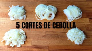 Aprende 5 CORTES🔪 DE CEBOLLA Básicos🧅. Escuela de cocina