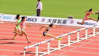 2015和歌山国体陸上 少年女子Ｂ100ｍH予選1組 20151004