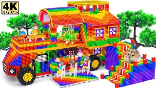Build Food and Beverage Shop Shaped Like a Truck from Magnetic Balls (ASMR) | Amazing Magnet