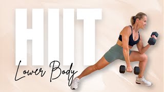 30 MIN Lower Body HIIT with Weights | NO REPEATS | Summer Body Challenge