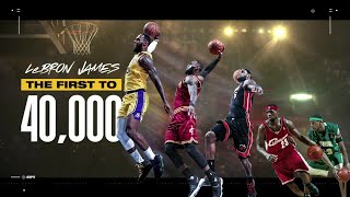 LEBRON JAMES REACHES 40K CAREER POINTS 👑 | NBA on ESPN