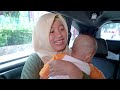 hiks bau bayi azam ee di mobil 🥵 saat jemput sekolah ali vlog