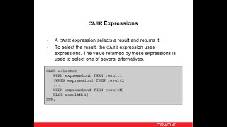 Oracle Database 12c/19c: PL/SQL - 14. Using CASE statements and CASE expressions