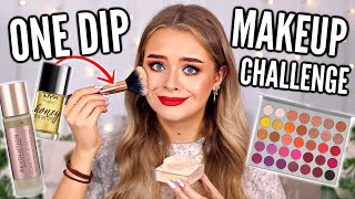 ONE DIP MAKEUP CHALLENGE!!