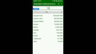 Kanal Marla Traditional Area Converter Android Application