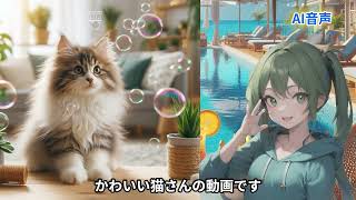 シャボン玉にじゃれる可愛い猫さんの動画です。動きは緩慢だけど、それがまた、そこはかとなくかわいい。(笑)