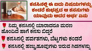 ಕನಸಿನಲ್ಲಿ ಈ ಐದು ವಿಷಯಗಳು ಕಂಡರೆ ಶುಭಪ್ರದ #usefulinformationkannada #lessonablestory #motivation #viral