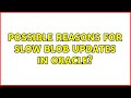 Possible reasons for slow BLOB updates in Oracle?